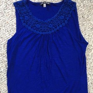 Royal blue sleeveless top